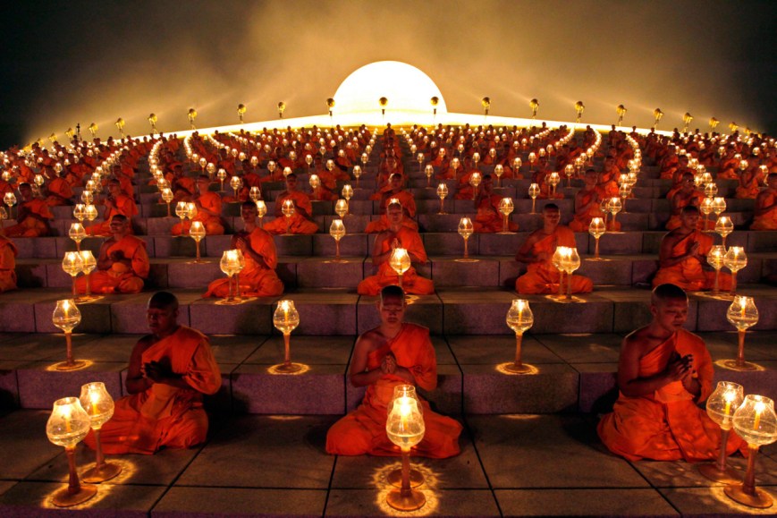 Some Theravada Buddhist monks of Thailand