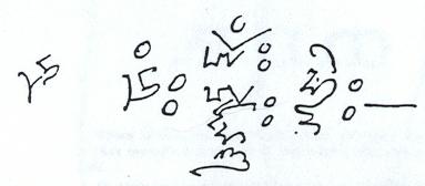 Some of the Tibetan characters drawn by HPB.