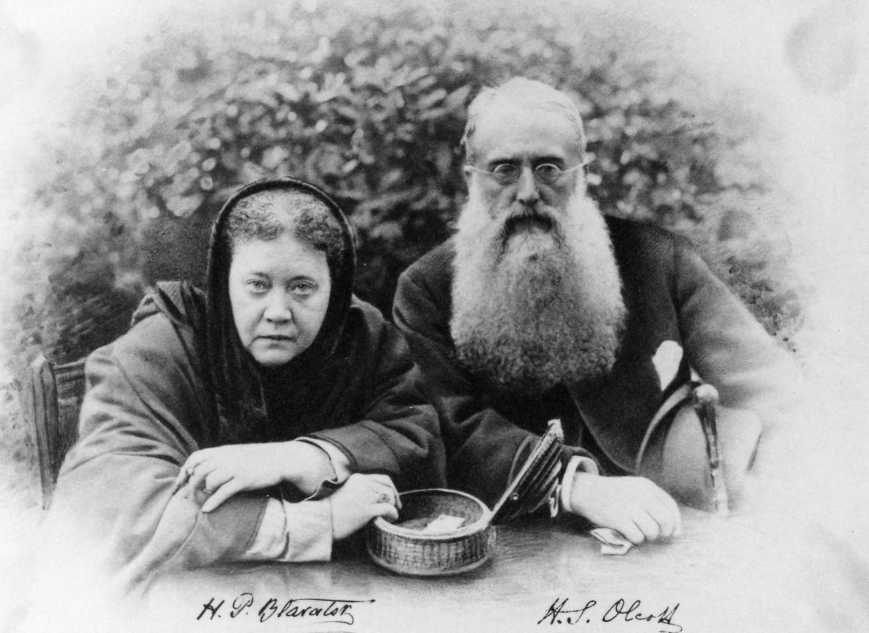 H.P. Blavatsky and Col. Olcott together in London, 1887.