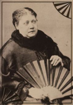 H.P. Blavatsky with Oriental Fan