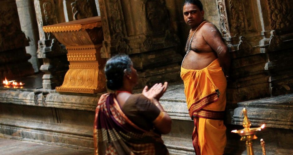 Temple Brahmin in India