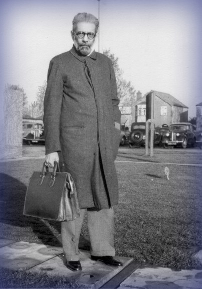 B.P. Wadia in later years in London, England. Photo c. 1950s.